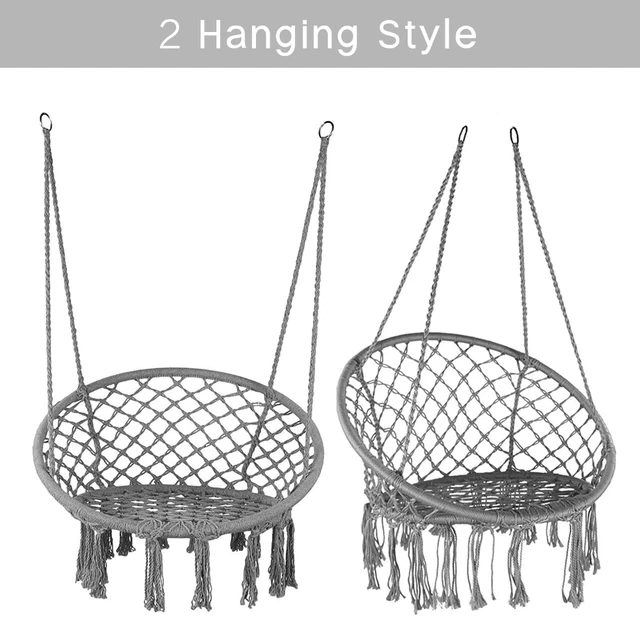 Hängesessel Hängeschaukel Hängekorb Hängestuhl Hängesitz 150 Kg Kissen 3