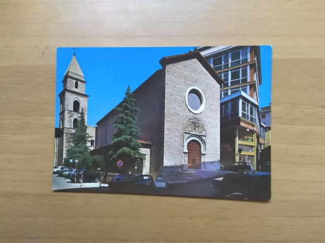 Cartolina Basilicata Potenza Chiesa San Francesco F/G N/V Colori storia Postale