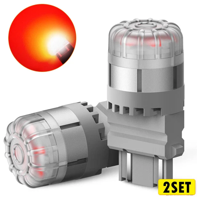 4pcs 3157 Red 3457 Brake 3057 Signal Turn Parking Tail LED 3156 Light Stop Bulbs
