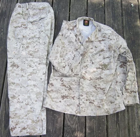 Set Marine Corps MARPAT Digital Camouflage Trouser Shirt Medium Regular USMC