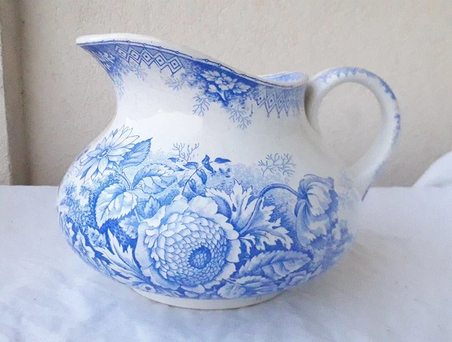 Ancien broc de toilette faïence Hamage Nord / Déco vintage Saint Amand