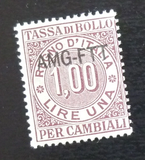 Trieste - Italy - Yugoslavia - AMG FTT Revenue Stamp - 1 Lire A9