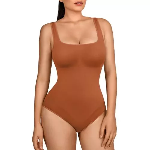 Lover-Beauty Womens Bodysuit Slimming Body Suits with Built in Bra Summer Goi...