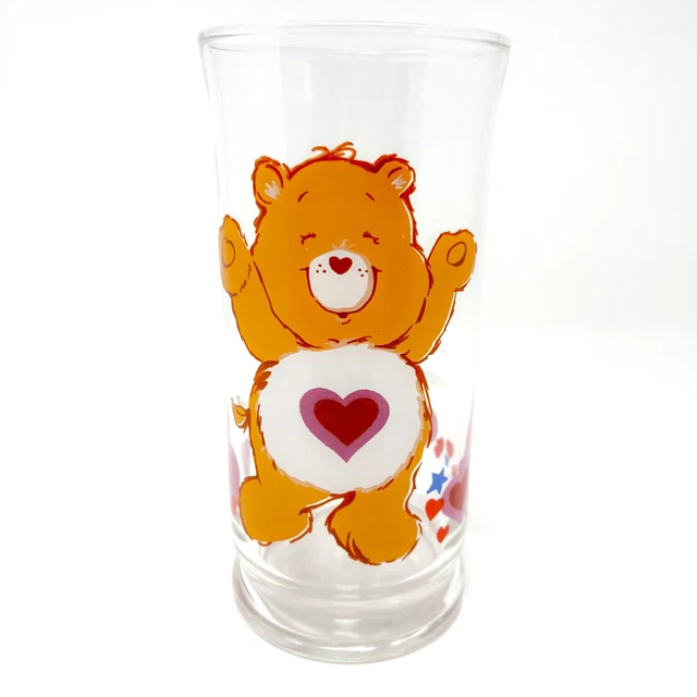 Vintage 1983 Care Bears Tenderheart Bear Pizza Hut Limited Edition Glass New