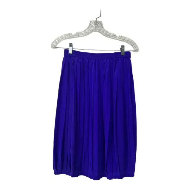 DVF Diane Von Furstenberg Silk Skirt Size S Purple Pleated