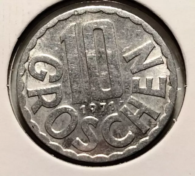 1971  AUSTRIA  10 Groschen  Coin -  KM# 2878 - Combined Shipping (#INV5928)
