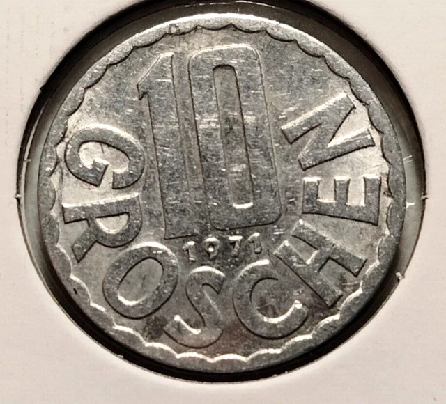 1971  AUSTRIA  10 Groschen  Coin -  KM# 2878 - Combined Shipping (#INV5928)