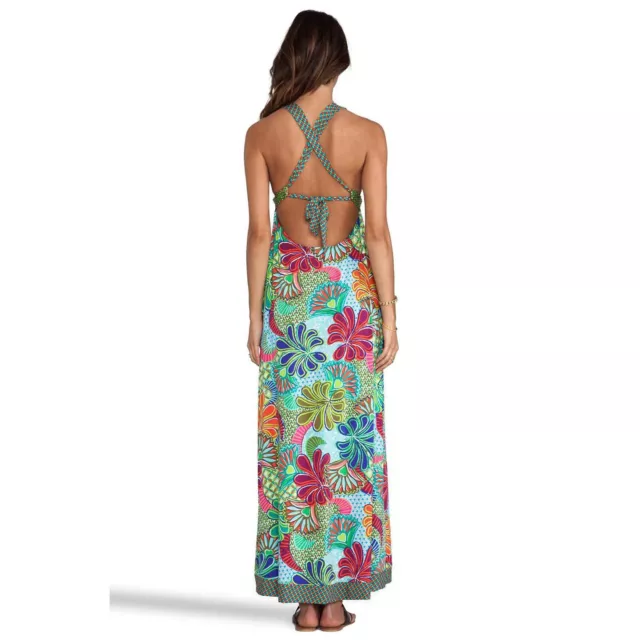 NWT $198 Sz M Trina Turk Zanzibar Maxi Dress Swim Cover 3