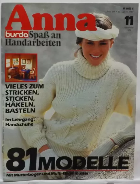 Anna burda Spass an Handarbeiten Heft 11 - 1984