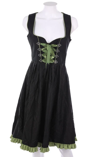 Senza etichetta Dirndl Oktoberfest lacci M nero verde chiaro