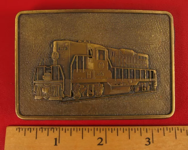 Fabulous Vintage Norfolk And Western Train Railroad Company Rr Belt Buckle !!