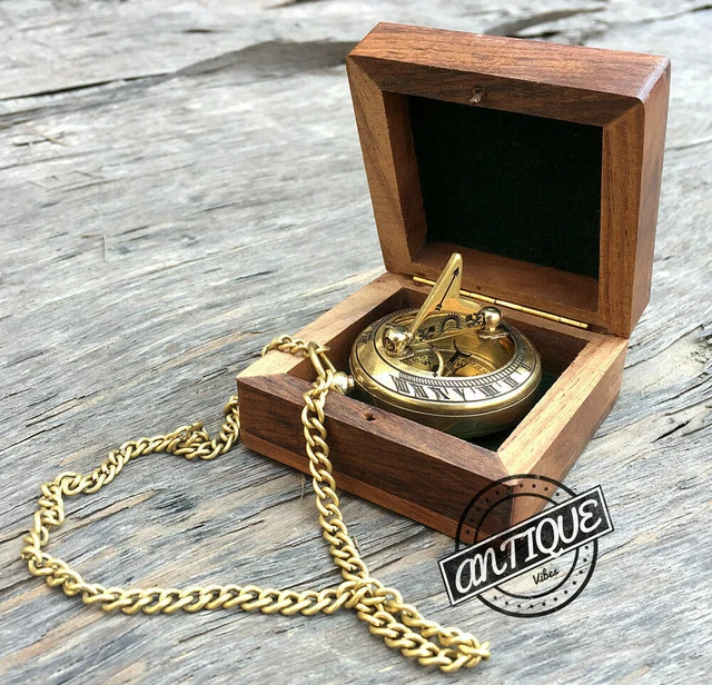 Montre De Poche Vintage Avec Chaîne Et Boîte En Bois - Cadran Chiffres Romains, 46 Mm - Cadeau élégant Pour Homme Et Femme - 2