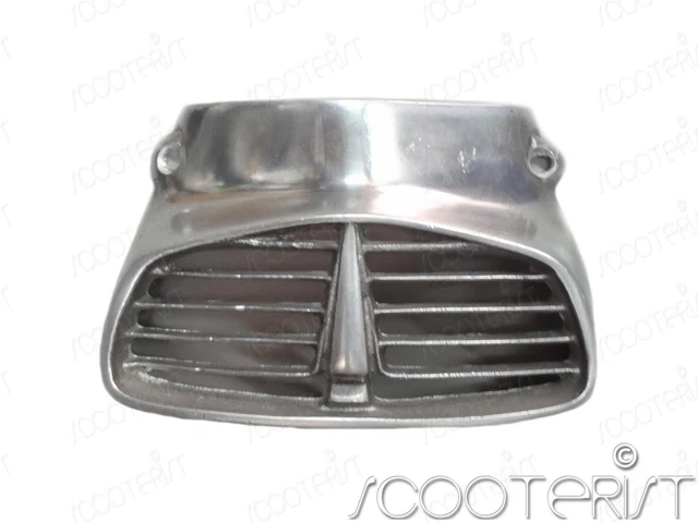 Lambretta SX 125 150 200 Serie Horn Cover Nose Grill Lega di metallo lucidato