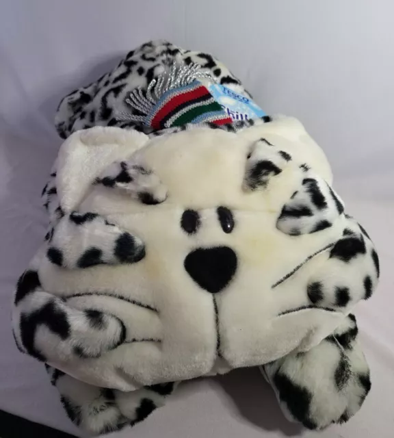 Tesco Chilly & Friends Chester Large White Black Cat Soft Toy Plush Snowcat 16"