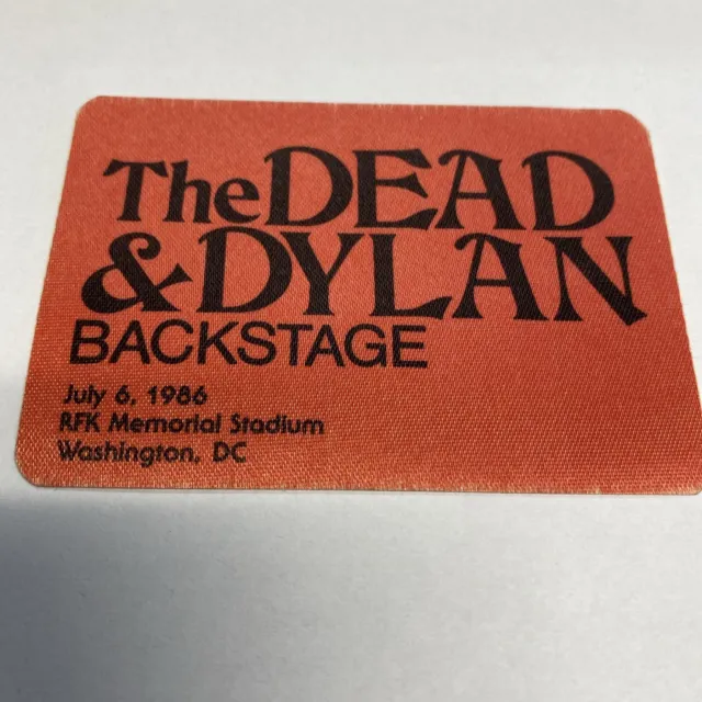 Grateful Dead Backstage Pass Bob Dylan & The Dead Tom Petty RFK 7/6/86 7/6/1986