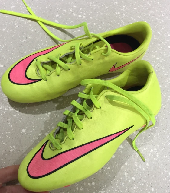 STIVALI DA CALCIO Nike Mercurial ragazzo taglia 4 giallo neon e