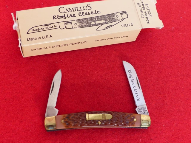 Camillus USA 1993 22LR-3  Rimfire Classic Cartridge mint in box congress knife
