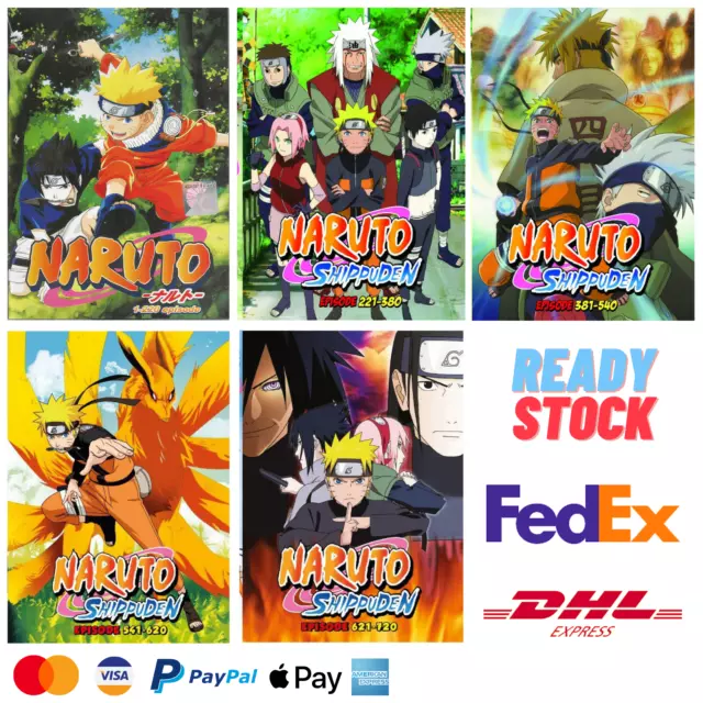 Naruto Shippuden Episodes 243 - 295 English Dubbed / Japanese