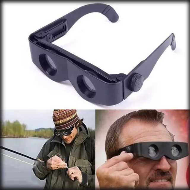 Portable Glasses Style Magnifier Telescope Binoculars for Fishing Hiking~FM