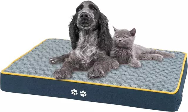 Orthopedic Egg-Crate Memory Foam Cat/Dog Bed,Sleeping Pet Bed Mat for Large Dogs