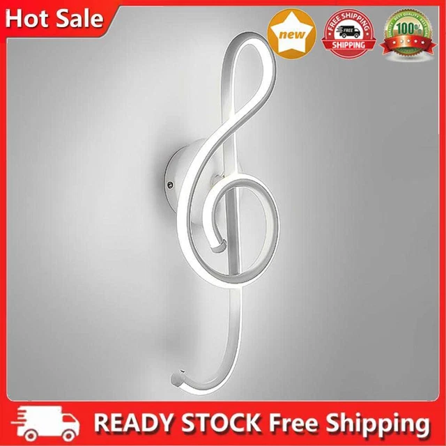 Lampada da parete LED Bianco Luce Calda Colore Note Musicali Corridoi Luce Notturna