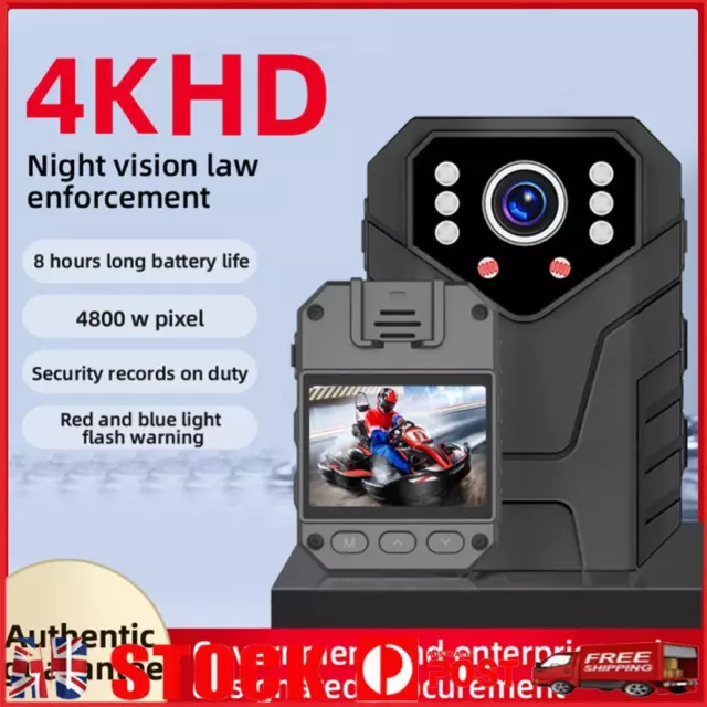 1080P HD Body Camera Security Guard Night Vision Mini Camcorders with Back Clip