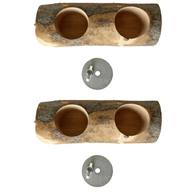 2x Papagei Plattform Vogel Käfig Schüssel Vogel Feeder Waterer