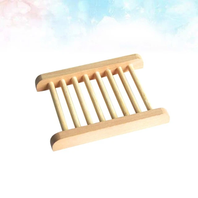 2pcs Natural Wood Soap Tray Holder Dish Soap Storage Plate Soap Holder Storage