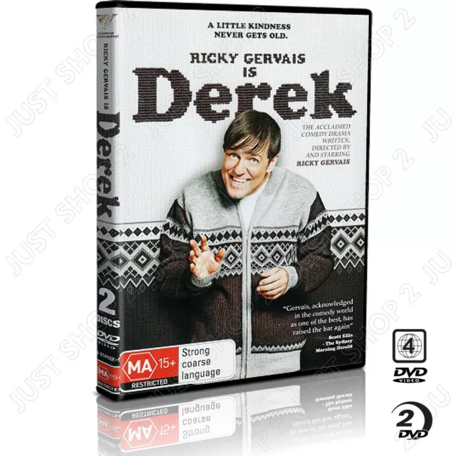 Derek DVD : TV Series / Season 1 : Ricky Gervais : Brand New 2 Disc Set