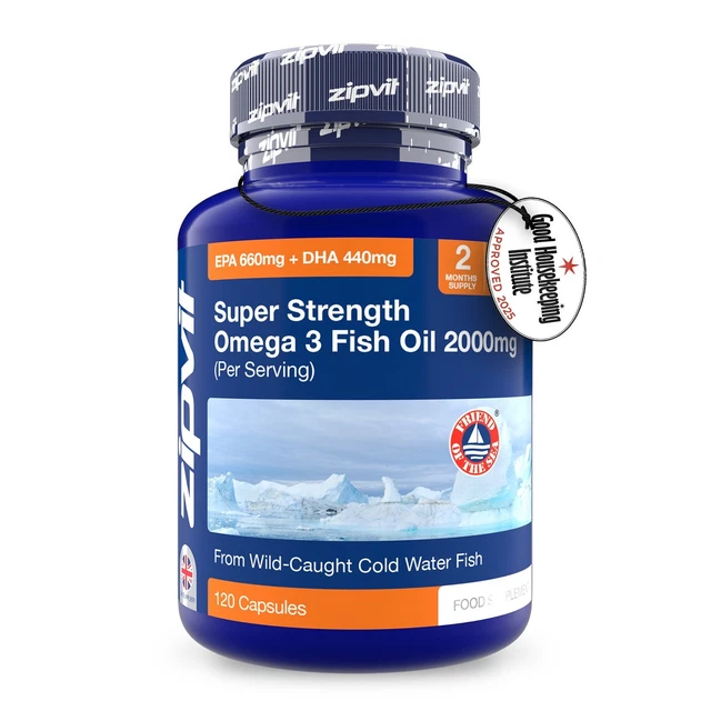 Epa 3 OMEGA 3 FISH Oil 2000mg - EPA 660mg DHA 440mg - Heart, Brain & Vision ...