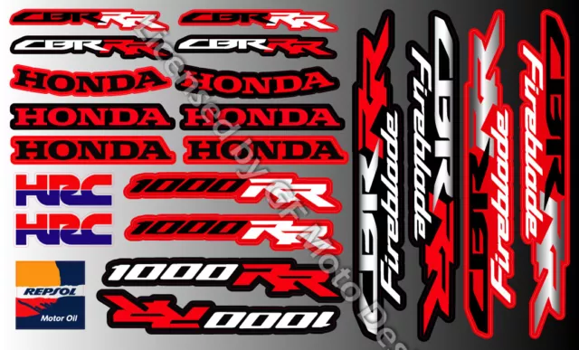 Honda CBR1000RR Motorrad Aufkleber Stickers 50 Years HRC CBR 1000RR 08 09