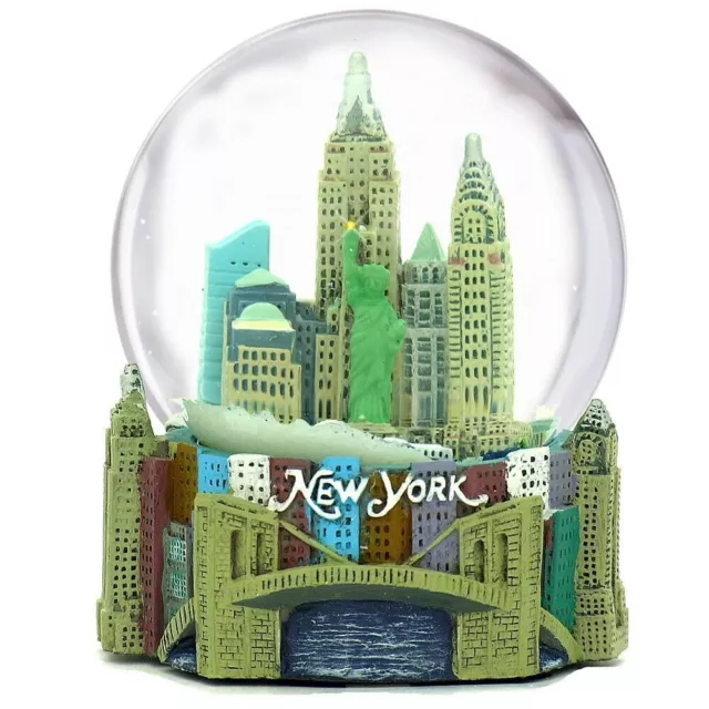 NYC Landmark Mini Snow Globe - New York City 3D Skyline Souvenir Travel Gift