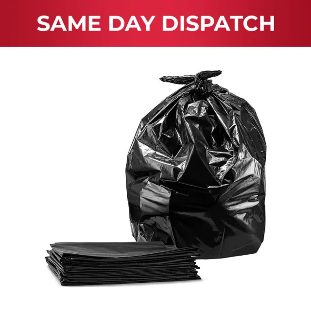Black Heavy Duty Wheelie Bin Liners Bags Home & Kitchen Wastage 30 x 46 x 54 in