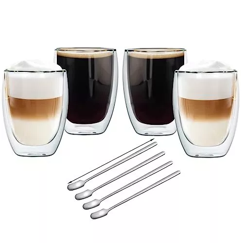 Verres à latte macchiato double paroi, verres à café, verres à thé - tasses  à moka