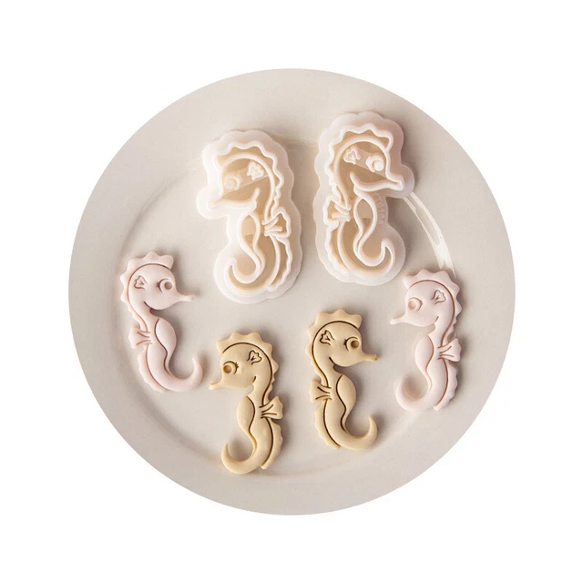 Ocean Sea Lion Hippocampus Dolphin Whale Soft Ceramic Earrings Polymer Clay Mold