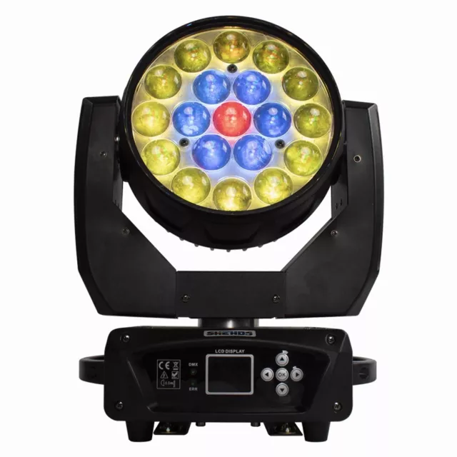 Zoom LED 19x15W Wash Moving Head Disco Light Hot Sell DJ Lighting