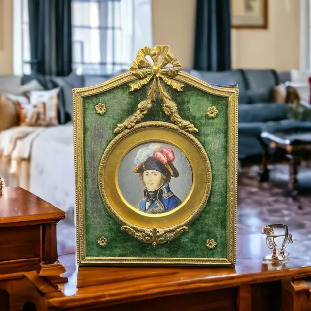 A French watercolour portrait miniature of a naval officer