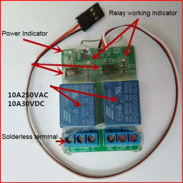 2in1 Sender Steuerschalter Elektronisch Relais Modul für RC Flugzeug Modell SDE