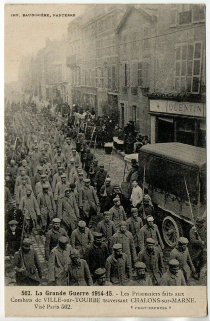 CHALONS SUR MARNE - Marne - CPA 51 - Militaires - Prisonniers Ville Sur Tourbe