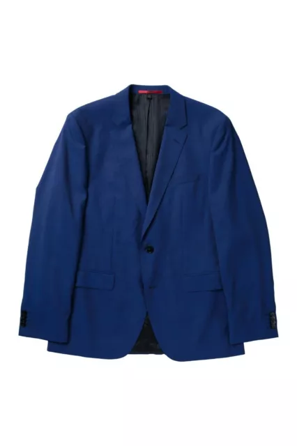 Hugo Boss Jeffery Blue Two Button Peak Lapel Wool Blazer 36R