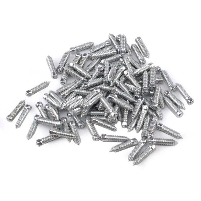 100pc 25mm x6mm Car Motorcycle Tires Stud Screw Snow Spikes Wheel Chain Studs hm