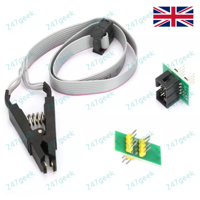 🇬🇧 SOIC8 SOP8 SOIC 150MIL 200MIL EEPROM Test Clip cable 2 programming adapters