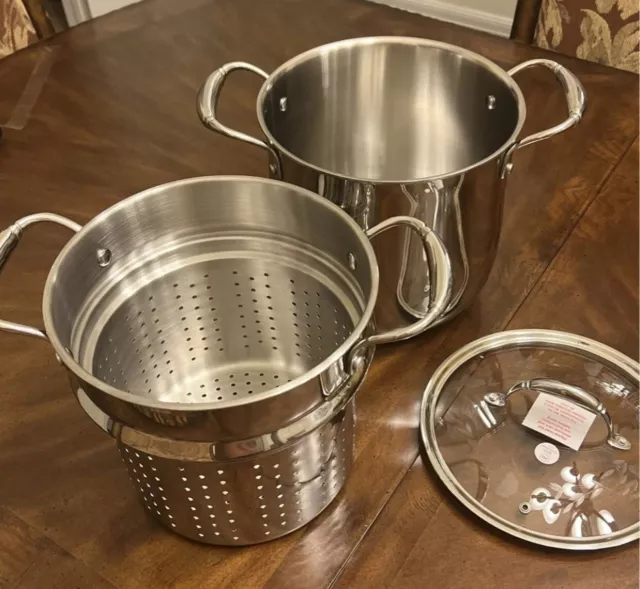 Princess House, Kitchen, Princess House Stainless Steel 6 Qt Saucepan  Wlid Wfrying Basket New
