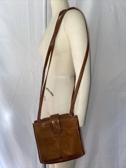 New Women Real Vintage Brown Leather Messenger Cross Body Bag Organizer Boho