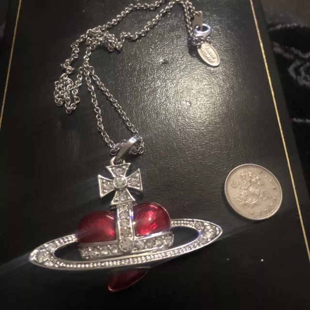 Vivienne westwood diamante rose gold hotsell tone orb pendant