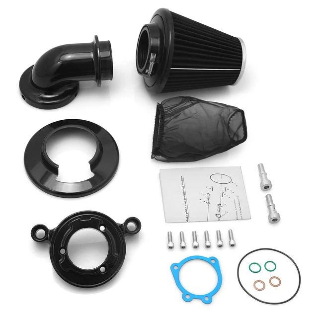 Black Ar Cleaner ntake Flter Kt For Harley-Davdson Sportster