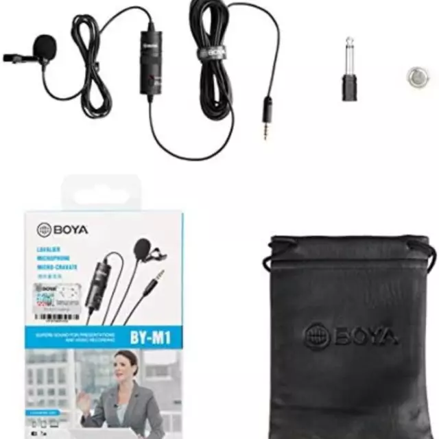 BOYA BY-M1 Lavalier Microphone à condensateur pour téléphone portable,...