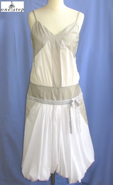 Robe à Bretelles Enfant Coton Blanc Primark - Taille 5-6 Ans - Imprimé Floral Noir - Neuf Sans étiquettes