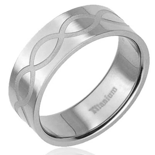 8mm Titanium Eternity Celtic Motif Band Men's Wedding/Engagement Band