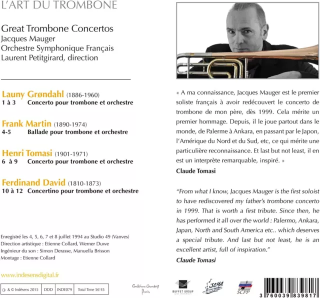 Jacques Mauger Great Trombone Concertos Henr (CD) 2